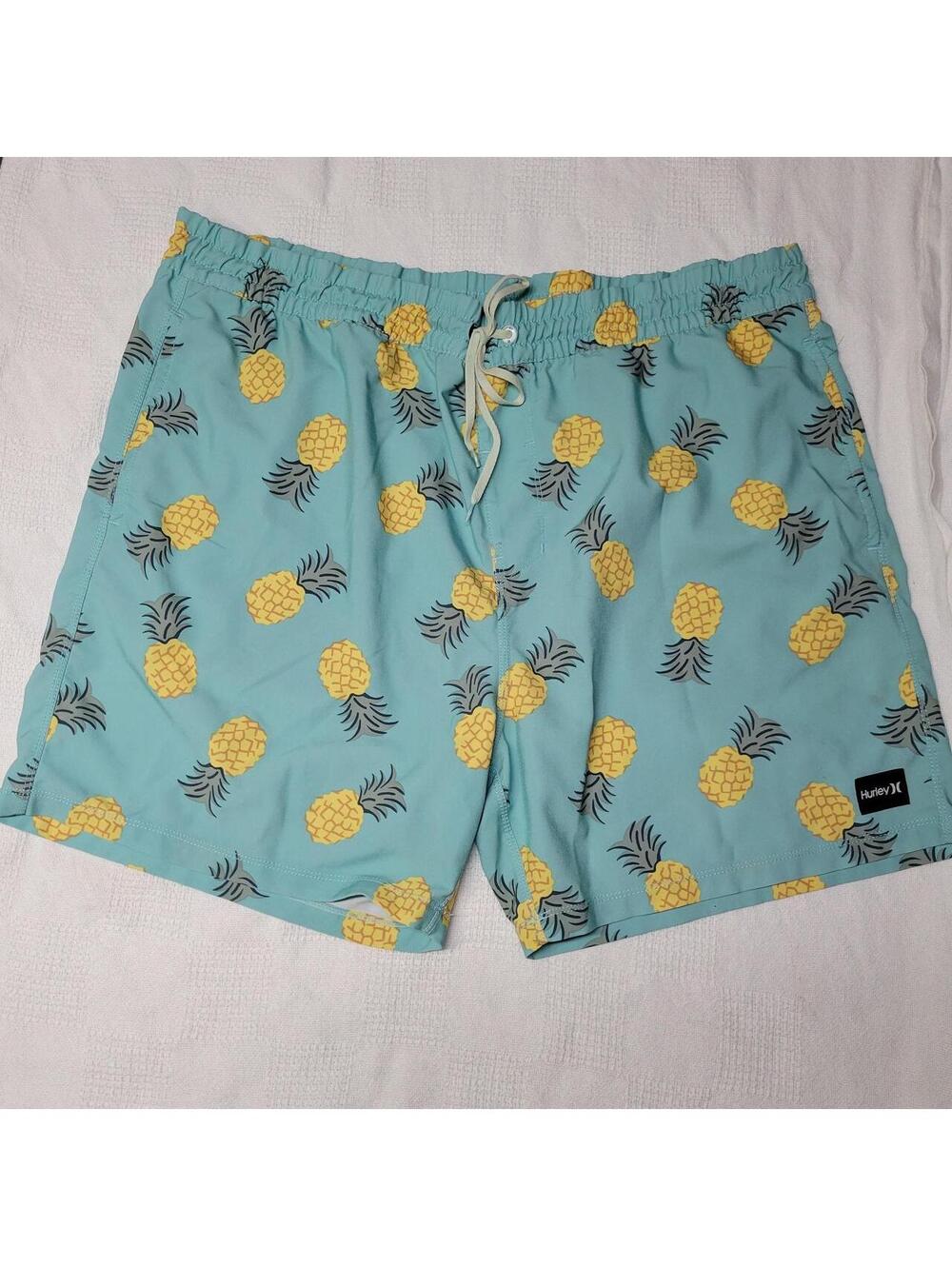 Hurley Men's Blue and Multi Swim-briefs-short